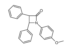 (3S,4S)-1-(4-methoxyphenyl)-3,4-diphenylazetidin-2-one结构式
