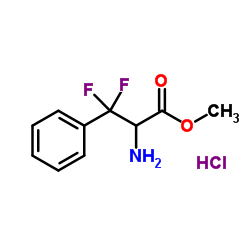 2-氨基-3,3-二氟-3-苯基丙酸甲酯盐酸盐结构式