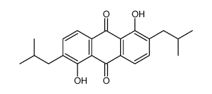 1,5-dihydroxy-2,6-bis(2-methylpropyl)anthracene-9,10-dione结构式