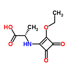 L-Alanine, N-(2-ethoxy-3,4-dioxo-1-cyclobuten-1-yl)- (9CI) Structure
