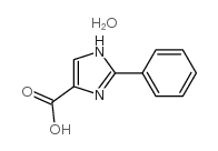 2-苯基-1H-咪唑-4-羧酸单水合物结构式