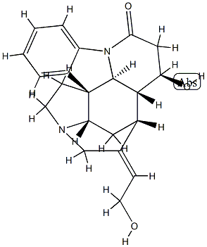 (12R)-12α-Hydroxy-12,24-secostrychnidin-10-one Structure