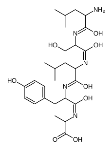 (2S)-2-[[(2S)-2-[[(2S)-2-[[(2S)-2-[[(2S)-2-amino-4-methylpentanoyl]amino]-3-hydroxypropanoyl]amino]-4-methylpentanoyl]amino]-3-(4-hydroxyphenyl)propanoyl]amino]propanoic acid Structure