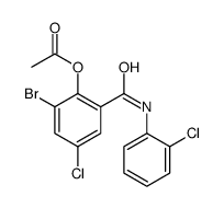 [2-bromo-4-chloro-6-[(2-chlorophenyl)carbamoyl]phenyl] acetate结构式