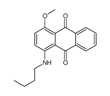 1-(butylamino)-4-methoxyanthracene-9,10-dione结构式