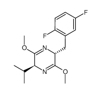 (2R,5S)-2,5-dihydro-3,6-dimethoxy-2-[(2',5'-difluorophenyl)methyl]-5-isopropylpyrazine Structure
