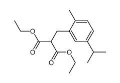 (5-isopropyl-2-methyl-benzyl)-malonic acid diethyl ester结构式
