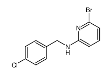 2-Pyridinamine, 6-bromo-N-[(4-chlorophenyl)methyl] Structure