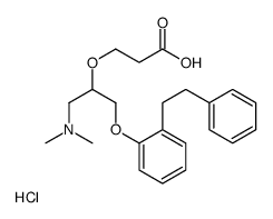 3-[1-(dimethylamino)-3-[2-(2-phenylethyl)phenoxy]propan-2-yl]oxypropanoic acid,hydrochloride Structure