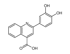 4-Quinolinecarboxylic acid, 2-(3,4-dihydroxyphenyl) Structure