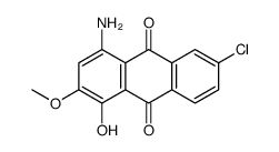 4-amino-6-chloro-1-hydroxy-2-methoxyanthracene-9,10-dione结构式