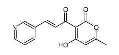 4-Hydroxy-6-methyl-3-<1-oxo-3-(3-pyridyl)-2-propenyl>-2H-pyran-2-on Structure
