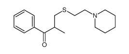 2-methyl-1-phenyl-3-(2-piperidin-1-ylethylsulfanyl)propan-1-one结构式