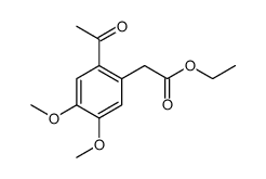 Benzeneacetic acid, 2-acetyl-4,5-dimethoxy-, ethyl ester结构式