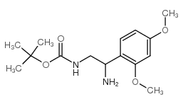 [2-氨基-2-(2,4-二甲氧基-苯基)-乙基]-氨基甲酸叔丁酯结构式