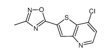 7-chloro-2-(3-methyl-1,2,4-oxadiazol-5-yl)thieno[3,2-b]pyridine结构式