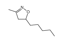 3-methyl-5-pentyl-2-isoxazoline Structure