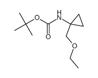 tert-butyl (1-(ethoxymethyl)cyclopropyl)carbamate结构式