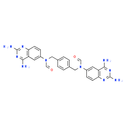 4,4'-bis(2,4-diaminoquinazol-6-(N-formyl-aminomethyl))benzene Structure