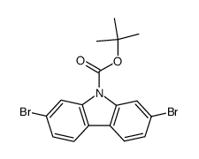 2,7-二溴-N-Boc咔唑结构式