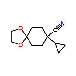 8-Cyclopropyl-1,4-dioxaspiro[4.5]decane-8-carbonitrile Structure