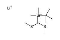 lithium,bis(methylsulfanyl)methyl-tert-butyl-dimethylsilane Structure