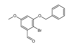 2-bromo-5-methoxy-3-phenylmethoxybenzaldehyde Structure