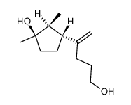 4-(3-hydroxy-2,3-dimethyl-cyclopentyl)-pent-4-ene-1-ol结构式