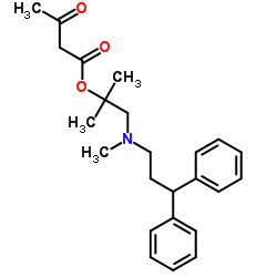 1,1,N-trimethyl-N-(3,3-diphenylpropy)-2-aminoethyl acetoacetate结构式