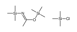 chloro(trimethyl)silane,trimethylsilyl N-trimethylsilylethanimidate结构式