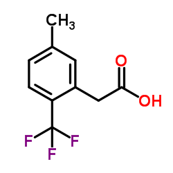 5-Methyl-2-(trifluoromethyl)phenylacetic acid structure