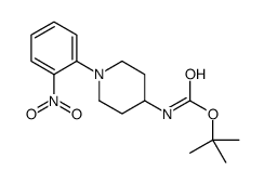 (1-(2-硝基苯基)哌啶-4-基)氨基甲酸叔丁酯结构式