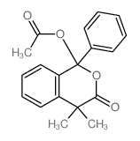 3H-2-Benzopyran-3-one,1-(acetyloxy)-1,4-dihydro-4,4-dimethyl-1-phenyl-结构式