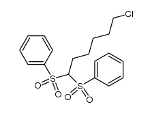 (6-chlorohexane-1,1-diyldisulfonyl)dibenzene结构式