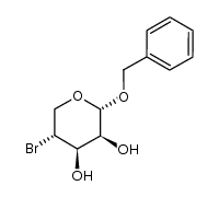 benzyl 4-bromo-4-deoxy-α-D-lyxopyranoside结构式