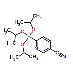 Lithium (5-cyano-2-pyridinyl)[tris(2-propanolato)]borate(1-) Structure