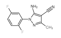 5-氨基-4-氰基-1-(2,5-二氟苯基)-3-甲基吡唑结构式