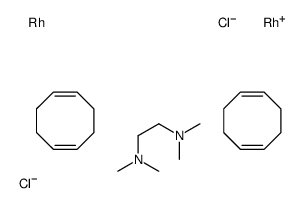 (1Z,5Z)-cycloocta-1,5-diene,dichlororhodium(1-),rhodium,N,N,N',N'-tetramethylethane-1,2-diamine Structure