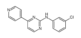 2-pyrimidinamine, N-(3-chlorophenyl)-4-(4-pyridinyl)- Structure