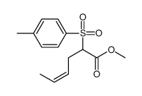 methyl 2-(4-methylphenyl)sulfonylhex-4-enoate结构式