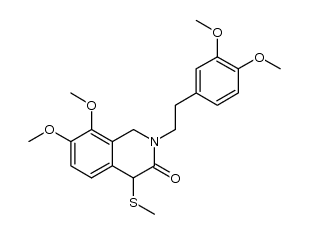 7,8-dimethoxy-2-(3,4-dimethoxybenzyl)-4-methylthio-1,2,3,4-tetrahydroisoquinolin-3-one Structure