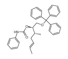 (2R,3R,E)-3-methyl-1-(trityloxy)hept-5-en-2-yl phenylcarbamate结构式
