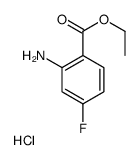 ethyl 2-amino-4-fluorobenzoate,hydrochloride Structure