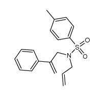 N-allyl-4-methyl-N-(2-phenylallyl)benzenesulfonamide结构式