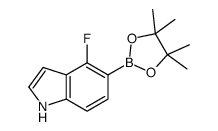 4-氟-5-(4,4,5,5-四甲基-1,3,2-二氧杂硼烷-2-基)-1H-吲哚结构式