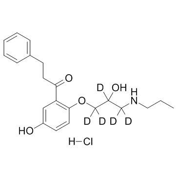 5-Hydroxy Propafenone D5 Hydrochloride Structure