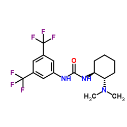 N-[3,5-双(三氟甲基)苯基]-N''-[(1S,2S)-2-(二甲基氨基)环己基]脲结构式