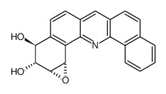 (+/-)-3α,4β-dihydroxy-1α,2α-epoxy-1,2,3,4-tetrahydrodibenzacridine结构式