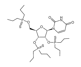 2',3',5'-O-tris-di-n-propylphosphinothioyluridine结构式