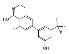N-ethyl-2-fluoro-4-[3-hydroxy-5-(trifluoromethyl)phenyl]benzamide结构式